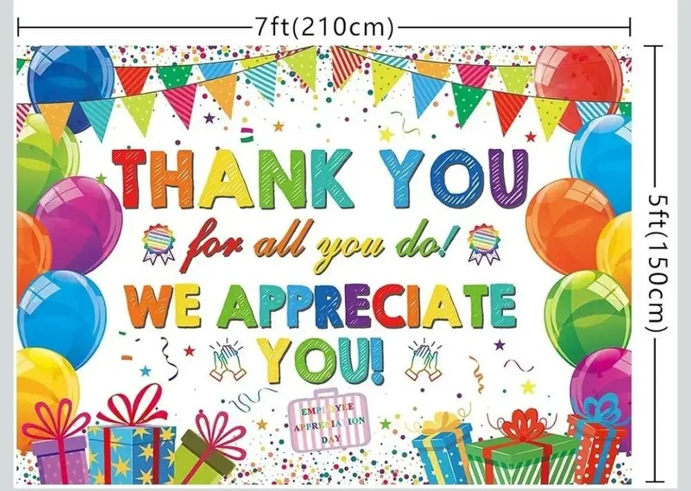 Employee Appreciation Day Backdrop Banner Photoprop 7x5FT NIP